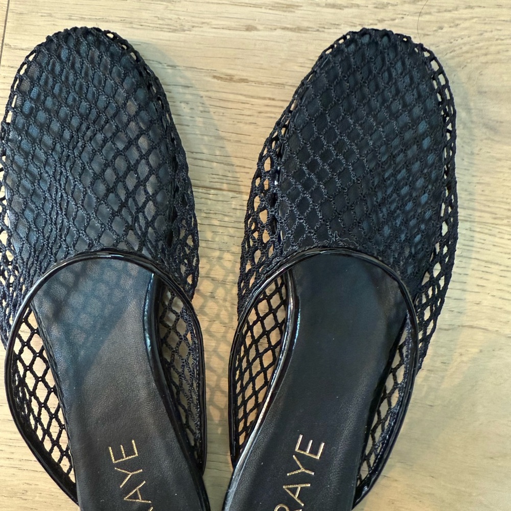 Raye Black Mesh Flats
